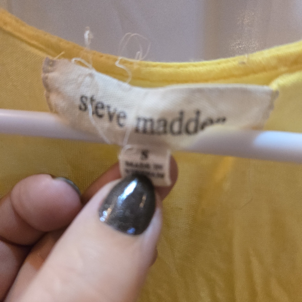 Steve Madden Yellow Ruffled Tank Top - Picture 3 of 4